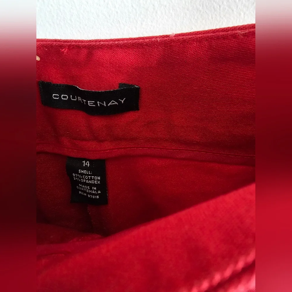 Courtenay Red High Waist Shorts